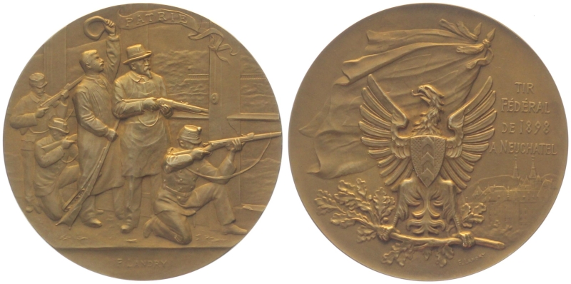 1898 Neuchatel - Bronce - Eidgenössisches Schützenfest
